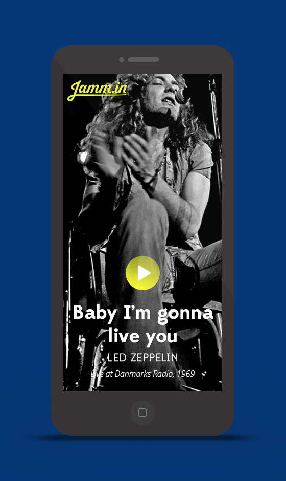 Jamm.in mobile website preview