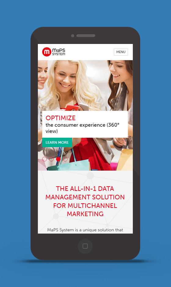 MaPS System mobile website preview